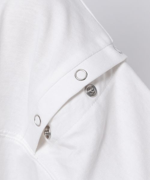 mysty woman（ミスティウーマン）の「ショルダーボタンプルオーバー 299707（Tシャツ/カットソー・レディース・ブラック/オフホワイト/グレイッシュブルー・FREE）」の22枚目の写真