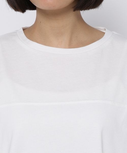 mysty woman（ミスティウーマン）の「ショルダーボタンプルオーバー 299707（Tシャツ/カットソー・レディース・ブラック/オフホワイト/グレイッシュブルー・FREE）」の19枚目の写真