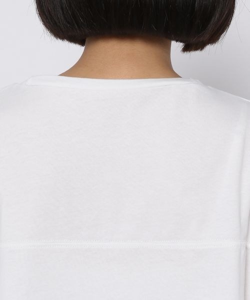 mysty woman（ミスティウーマン）の「ショルダーボタンプルオーバー 299707（Tシャツ/カットソー・レディース・ブラック/オフホワイト/グレイッシュブルー・FREE）」の20枚目の写真