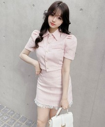 titty＆Co. PETIT by poyo | 【titty&Co.PETIT Produce by POYO】ツイードフリンジミニスカパン(スカート)