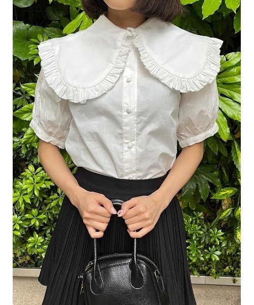 WC（ダブル シー）の「フリルカラーボリュームブラウス（シャツ/ブラウス・レディース・ホワイト/ブラック・FREE）」の11枚目の写真