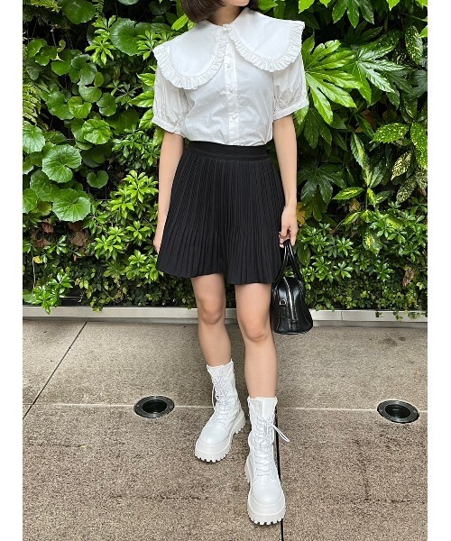 WC（ダブル シー）の「フリルカラーボリュームブラウス（シャツ/ブラウス・レディース・ホワイト/ブラック・FREE）」の7枚目の写真