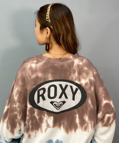 ROXY（ロキシー）の「ROXY/ロキシー   ビッグシルエット/オーバーサイズ/無地/タイダイ柄バックプリントスウェット   RLT224031（スウェット・レディース・マルチ/その他/ホワイト・M/L）」の3枚目の写真