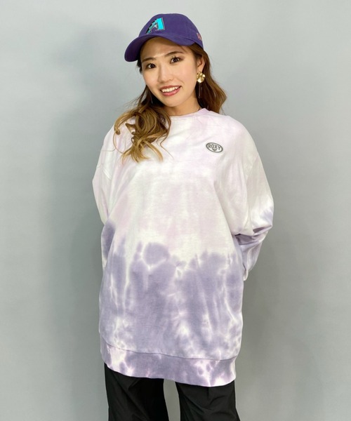 ROXY（ロキシー）の「ROXY/ロキシー   ビッグシルエット/オーバーサイズ/無地/タイダイ柄バックプリントスウェット   RLT224031（スウェット・レディース・マルチ/その他/ホワイト・M/L）」の15枚目の写真