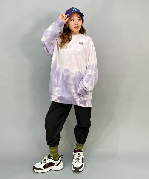 ROXY（ロキシー）の「ROXY/ロキシー   ビッグシルエット/オーバーサイズ/無地/タイダイ柄バックプリントスウェット   RLT224031（スウェット・レディース・マルチ/その他/ホワイト・M/L）」の17枚目の写真