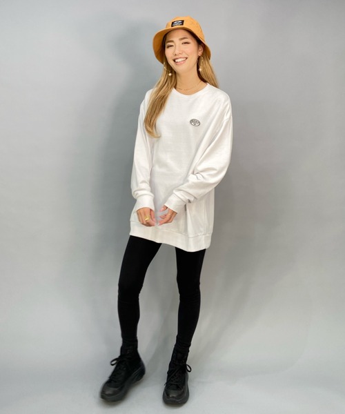 ROXY（ロキシー）の「ROXY/ロキシー   ビッグシルエット/オーバーサイズ/無地/タイダイ柄バックプリントスウェット   RLT224031（スウェット・レディース・マルチ/その他/ホワイト・M/L）」の5枚目の写真