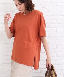 ◆【洗える/SHOO ICE】ひんやりタッチスリットTシャツ