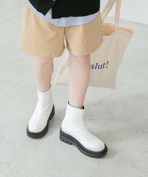 BONLECILL（ボンルシール）の「フェイクレザー トラックソールセンターシームブーツ（ブーツ・レディース・ブラック/ブラウン/ホワイト・S/M/L/LL）」の16枚目の写真