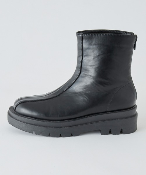 BONLECILL（ボンルシール）の「フェイクレザー トラックソールセンターシームブーツ（ブーツ・レディース・ブラック/ブラウン/ホワイト・S/M/L/LL）」の11枚目の写真
