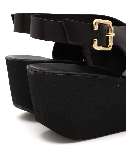 ROSE BUD(ローズバッド)の「【カタログ掲載】SG524 LEATHER BACK STRAP WEDGE SANDAL(サンダル・レディース・ブラック/ホワイト・37/39/36/35/38)」の6枚目の写真