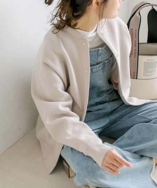 PUAL CE CIN ピュアルセシン フェイクレザージャケット ベージュ PUAL CE CIN ピュアルセシン フェイクレザージャケット ベージュ