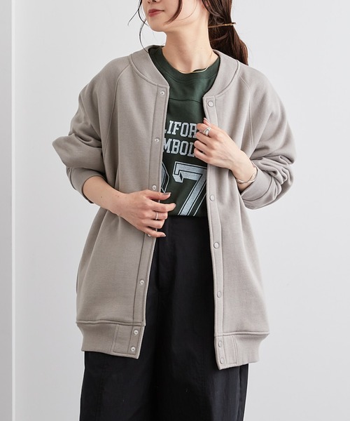 PUAL CE CIN（ピュアルセシン）の「裏起毛ブルゾン（ブルゾン・レディース・ピンク/グレイッシュベージュ/ベージュ/イエロー/ブルー系/ブラック・FREE）」の8枚目の写真