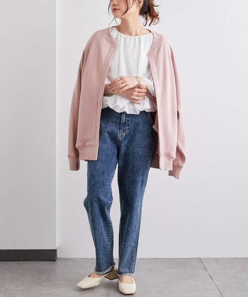 PUAL CE CIN（ピュアルセシン）の「裏起毛ブルゾン（ブルゾン・レディース・ピンク/グレイッシュベージュ/ベージュ/イエロー/ブルー系/ブラック・FREE）」の16枚目の写真