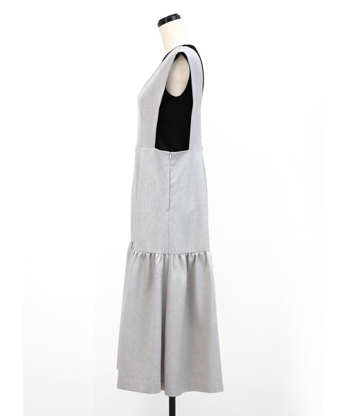 STYLE DELI(スタイルデリ)の「【LUXE】裾フレアジャンパースカート(ワンピース・レディース・ブラック/ライトグレー/レッド・01/02)」の19枚目の写真