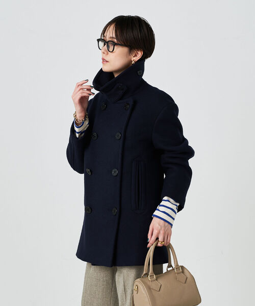 NOLLEY’S（ノーリーズ）の「ラムメルトン NMPピーコート（ピーコート・レディース・ネイビー・38）」の7枚目の写真