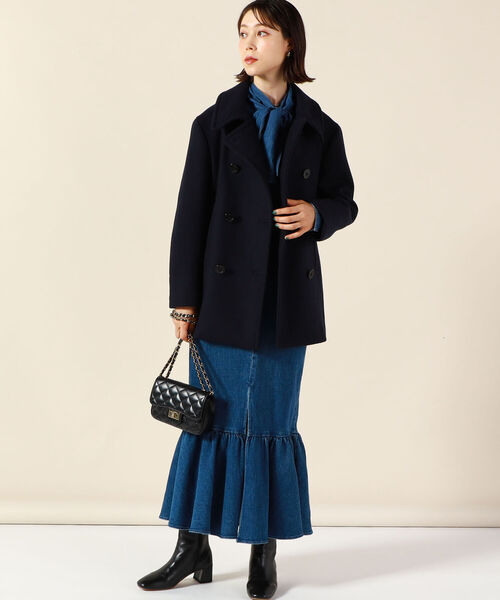 NOLLEY’S（ノーリーズ）の「ラムメルトン NMPピーコート（ピーコート・レディース・ネイビー・38）」の3枚目の写真
