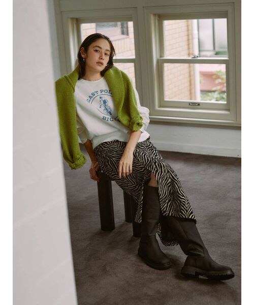 Ungrid（アングリッド）の「ヴィンテージショートスウェット（スウェット・レディース・イエロー/ピンク/オフホワイト・FREE）」の4枚目の写真