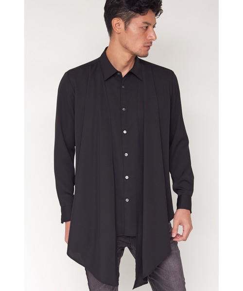 TORNADO MART（トルネードマート）の「TORNADO MART∴ドレープシャツ（シャツ/ブラウス・メンズ・ブラック/ホワイト・M/L/LL）」の2枚目の写真