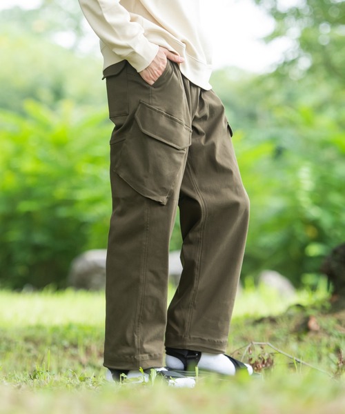 OUTDOOR PRODUCTS(アウトドアプロダクツ)の「【OUTDOOR PRODUCTS/アウトドアプロダクツ】10倍ストレッチ 裾ドローコード ワイドカーゴパンツ(カーゴパンツ・メンズ・ベージュ/カーキ/ブラック・SMALL/MEDIUM/LARGE/X-LARGE)」の15枚目の写真