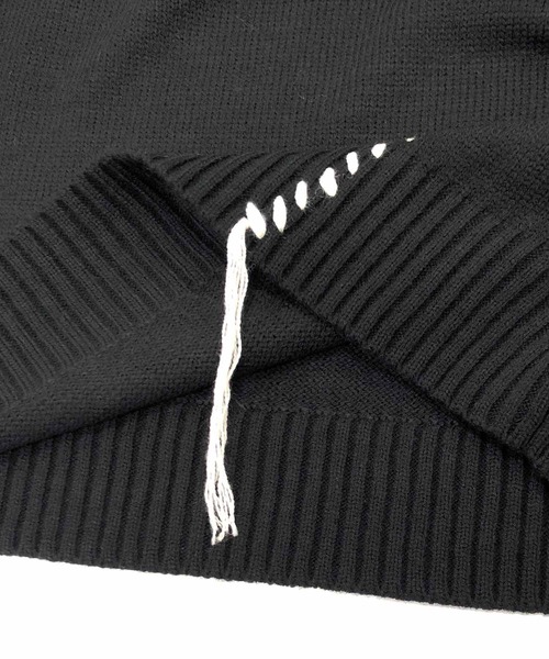 ADMIX/ATELIER SAB MEN（アドミックスアトリエサブメン）の「配色ハンドステッチ / オーバーサイズ クルーネック セーター（ニット/セーター・メンズ・ホワイト/ブラック/グリーン・48/50）」の21枚目の写真