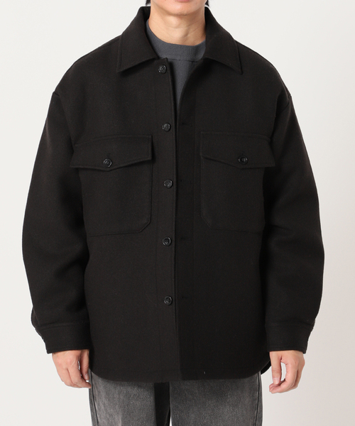 417 EDIFICE（フォーワンセブンエディフィス）の「ウールライク CPO ジャケット（ミリタリージャケット・メンズ・ブラック/ベージュ/カーキ/ピンク/チョコ・SMALL/MEDIUM/LARGE）」の13枚目の写真