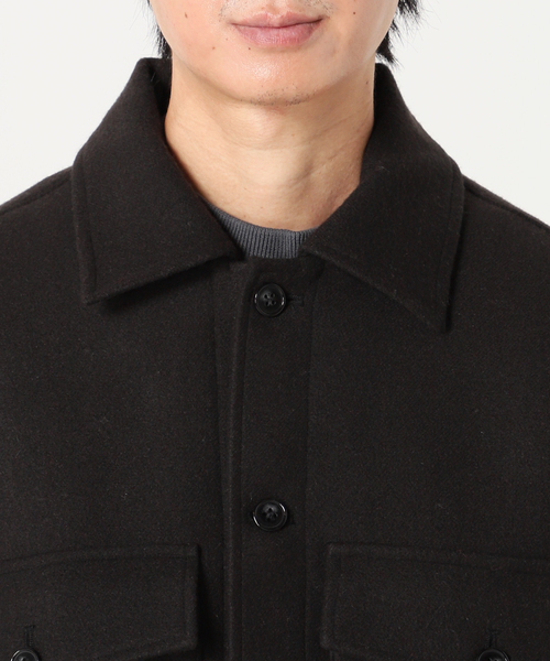 417 EDIFICE（フォーワンセブンエディフィス）の「ウールライク CPO ジャケット（ミリタリージャケット・メンズ・ブラック/ベージュ/カーキ/ピンク/チョコ・SMALL/MEDIUM/LARGE）」の18枚目の写真