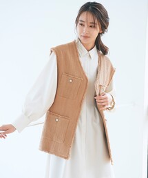 ◆上品でクラシカルなツイードジレ