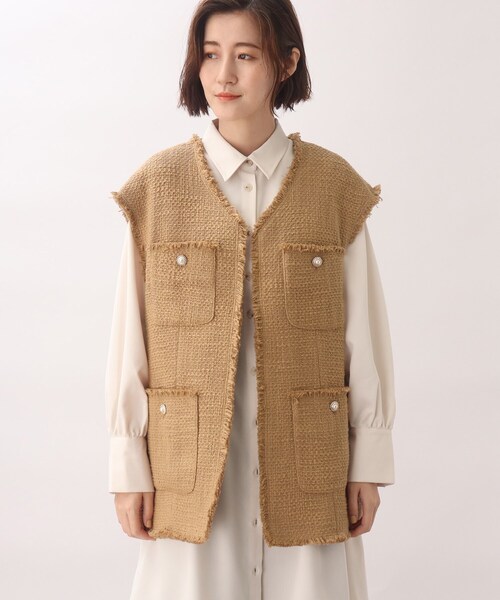 grove（グローブ）の「◆上品でクラシカルなツイードジレ（ベスト・レディース・ベージュ/ブラック・05/04/03/02/01）」の17枚目の写真