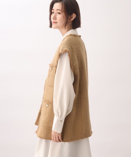 grove（グローブ）の「◆上品でクラシカルなツイードジレ（ベスト・レディース・ベージュ/ブラック・05/04/03/02/01）」の19枚目の写真