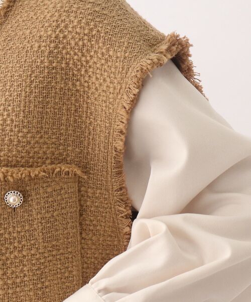 grove（グローブ）の「◆上品でクラシカルなツイードジレ（ベスト・レディース・ベージュ/ブラック・05/04/03/02/01）」の7枚目の写真