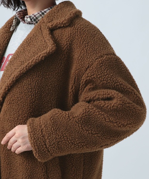 BAYFLOW（ベイフロー）の「ボアチェスターコート（チェスターコート・レディース・ベージュ/ブラウン・SMALL/MEDIUM）」の22枚目の写真