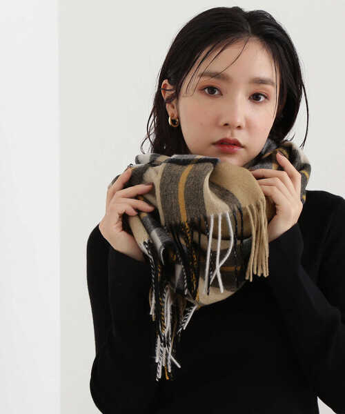 NATURAL BEAUTY BASIC（ナチュラルビューティーベーシック）の「ＴＷＥＥＤＭＩＬＬチェックストール（ストール/ショール・レディース・ラベンダー/ブルー/ベージュ・FREE）」の7枚目の写真