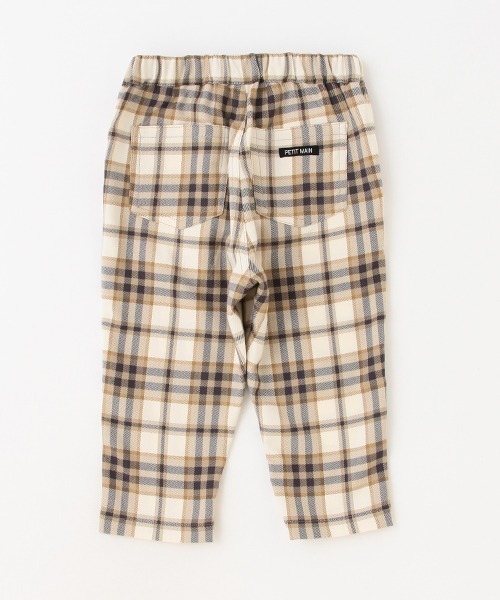 petit main（プティマイン）の「【リンク】チェックテーパードパンツ（その他パンツ・キッズ・ブラック/アイボリー・100cm/90cm/80ｃｍ/120cm/110cm/130cm）」の7枚目の写真