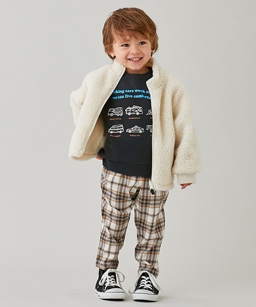 petit main（プティマイン）の「【リンク】チェックテーパードパンツ（その他パンツ・キッズ・ブラック/アイボリー・100cm/90cm/80ｃｍ/120cm/110cm/130cm）」の19枚目の写真