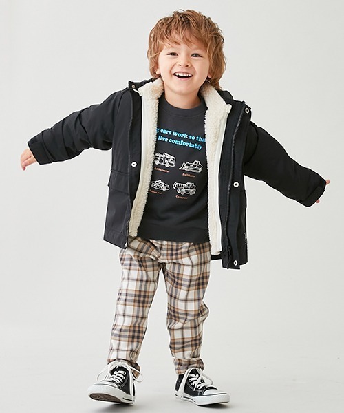 petit main（プティマイン）の「【リンク】チェックテーパードパンツ（その他パンツ・キッズ・ブラック/アイボリー・100cm/90cm/80ｃｍ/120cm/110cm/130cm）」の18枚目の写真