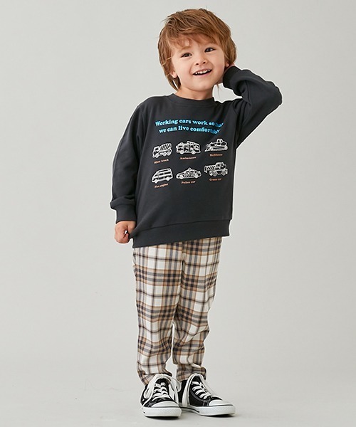 petit main（プティマイン）の「【リンク】チェックテーパードパンツ（その他パンツ・キッズ・ブラック/アイボリー・100cm/90cm/80ｃｍ/120cm/110cm/130cm）」の20枚目の写真