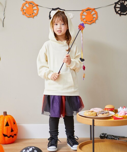 SHOO・LA・RUE（シューラルー）の「◆【100-130cm】耳つきフードスウェット（スウェット・キッズ・アイボリー/ブラック・13/11/12/10）」の16枚目の写真