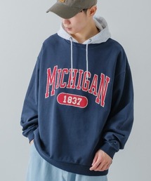 improves | フェイクレイヤード スウェット フード トレーナー(パーカー)