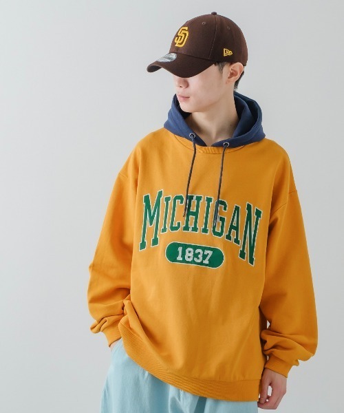 新品 STOF 24AW Fake Layer レイヤード スウェット パーカー セール】フェイクレイヤード スウェット フード トレーナー