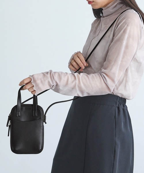 Chaco closet（チャコ クローゼット）の「ミニボストンお財布ショルダーバッグ（ショルダーバッグ・レディース・グリーン/レッド/ブラウン/ブラック/アイボリー/ブルー・FREE）」の3枚目の写真