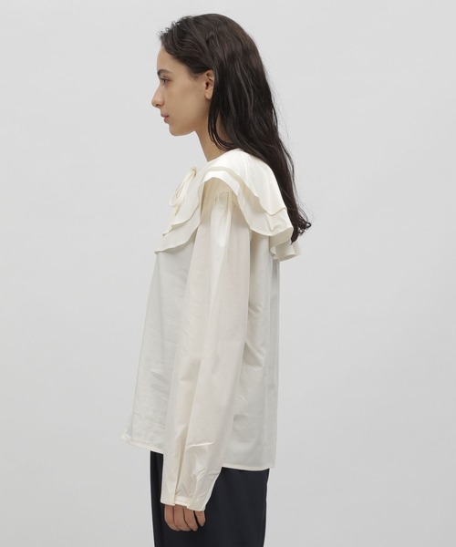 LAKOLE（ラコレ）の「フェミニンカラーブラウス / 166802（シャツ/ブラウス・レディース・オフホワイト/ブラック/ライラック・MEDIUM/SMALL）」の8枚目の写真