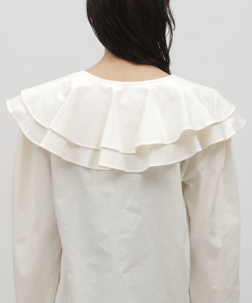 LAKOLE（ラコレ）の「フェミニンカラーブラウス / 166802（シャツ/ブラウス・レディース・オフホワイト/ブラック/ライラック・MEDIUM/SMALL）」の11枚目の写真