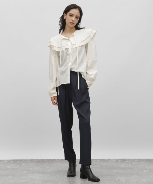 LAKOLE（ラコレ）の「フェミニンカラーブラウス / 166802（シャツ/ブラウス・レディース・オフホワイト/ブラック/ライラック・MEDIUM/SMALL）」の18枚目の写真