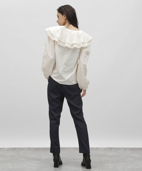 LAKOLE（ラコレ）の「フェミニンカラーブラウス / 166802（シャツ/ブラウス・レディース・オフホワイト/ブラック/ライラック・MEDIUM/SMALL）」の19枚目の写真