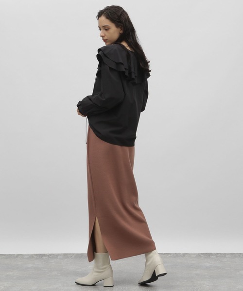 LAKOLE（ラコレ）の「フェミニンカラーブラウス / 166802（シャツ/ブラウス・レディース・オフホワイト/ブラック/ライラック・MEDIUM/SMALL）」の4枚目の写真