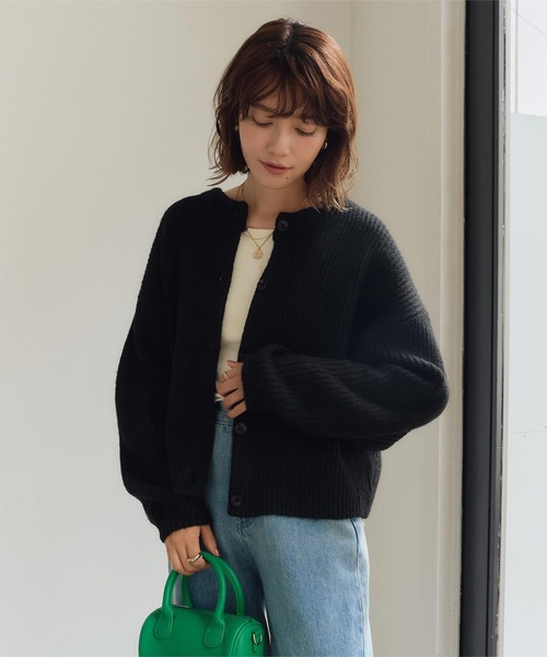 titivate(ティティベイト)の「ボリュームスリーブニットカーディガン(カーディガン/ボレロ・レディース・イエロー系その他/ブラック/ラベンダー/杢グレー・M/S)」の8枚目の写真