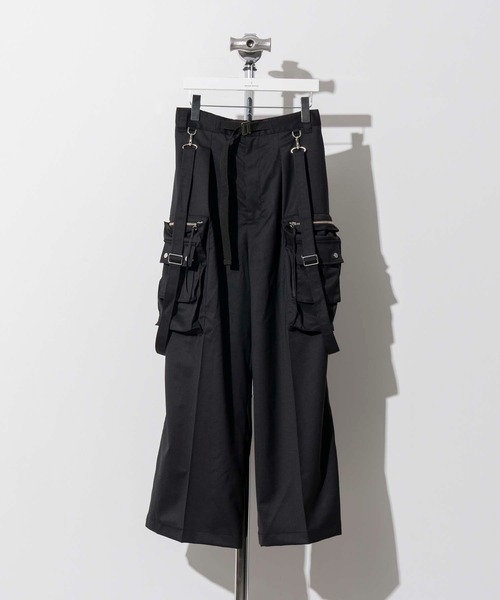 ☆カットソー&スカートストライプ サスペンダー付きパンツ SLY