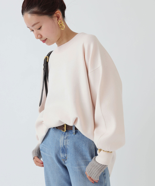 新品／IENA イエナ　スーパーファインスムース　ドルマンプルオーバー　ベージュ IENA スーパーファインスムースプルオーバー ベージュ IENA スーパー