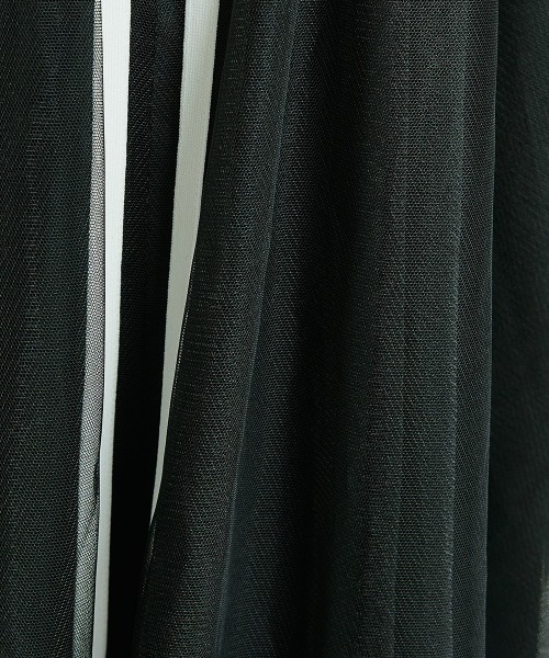 ESSENTIAL（エッセンシャル）の「サイドラインチュールフレアスカート（スカート・レディース・ブラック・36/38）」の8枚目の写真