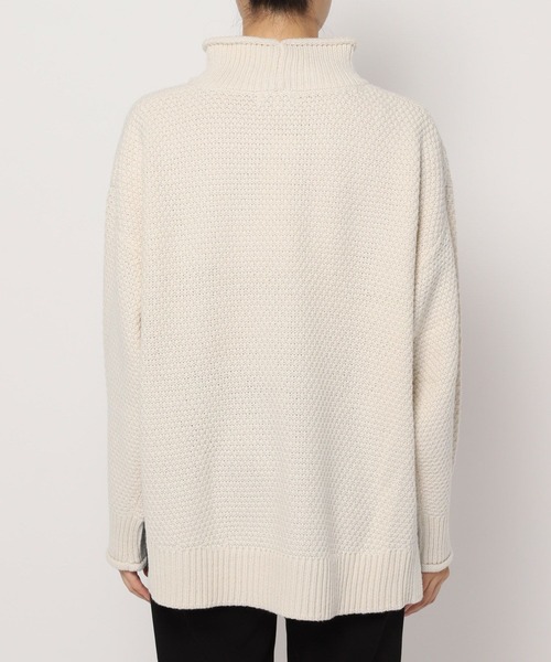 GLOBAL WORK（グローバルワーク）の「カノコロールネックニットプルオーバー/295864（ニット/セーター・レディース・ベージュ/オフホワイト/ブラック/オレンジ/サックスブルー・LARGE/MEDIUM）」の14枚目の写真